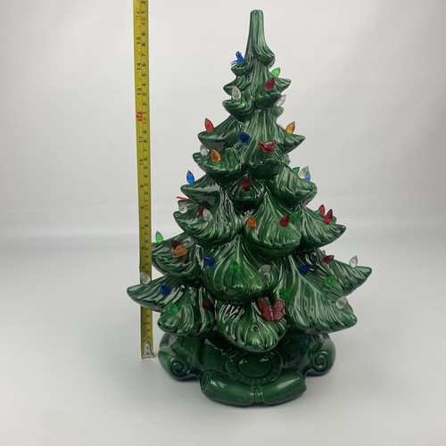 Vintage 1981 Keramik Weihnachtsbaum mit Schmetterling Lichter & Sockel Betty Fleming 17" - Bild 11 von 17