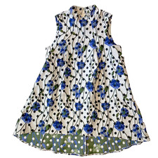 Asos Black Polka Dot Flower Choker Assymetrical Backless Pocket Dress SZ 8