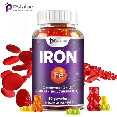 Iron gummies supplement for children and adults to boost energy.