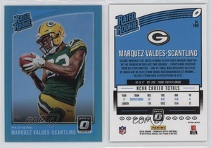 2018 Donruss Optic Rated Aqua Prizm /299 Marquez Valdes-Scantling #186 Rookie RC