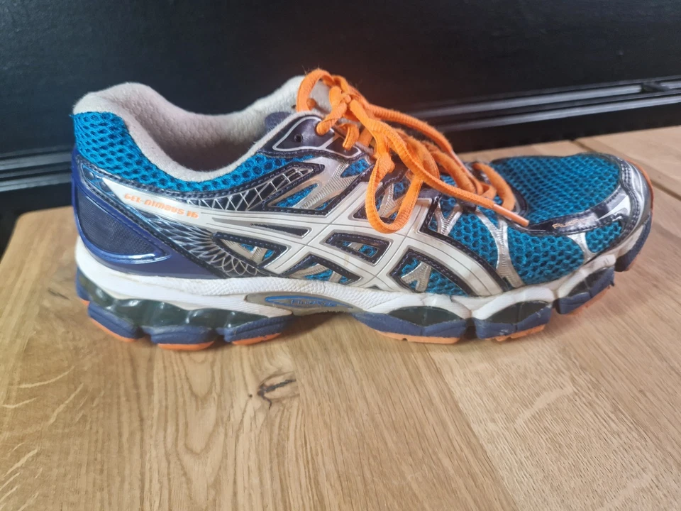 ASICS Gel Nimbus 16 (T435N) Scarpe da Ginnastica Uomo Blu Arancione UK: 8,5 EU: 43,5 - Immagine 4 di 4