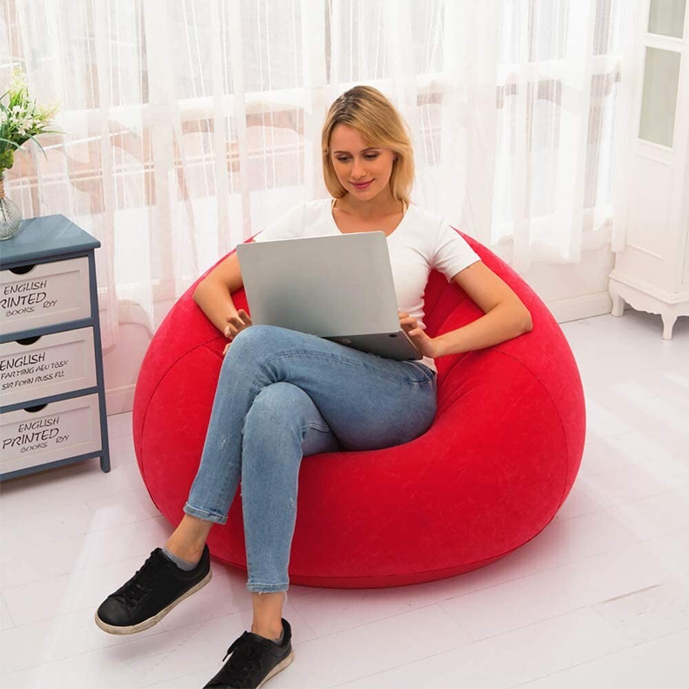 Bean Bag Chair, Outdoor Living Room 4-inch Foot Pump for Kids and Adults