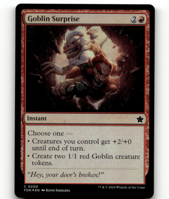 FOIL - MTG - Goblin Surprise #200 - Foundations | eBay