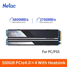 Netac 500GB Internal SSD M.2 PCle4.0 Gen 4x4 NVMe SSD Solid State Drive for PC