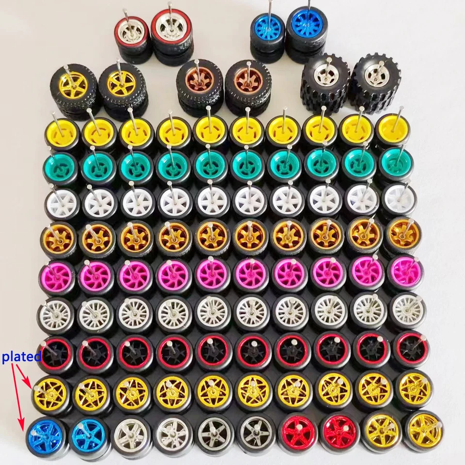 200x Felgen Räder Rad Radsatz Gummireifen Hot Wheels / Matchbox / MiniGt-50x4Set - Bild 3 von 4