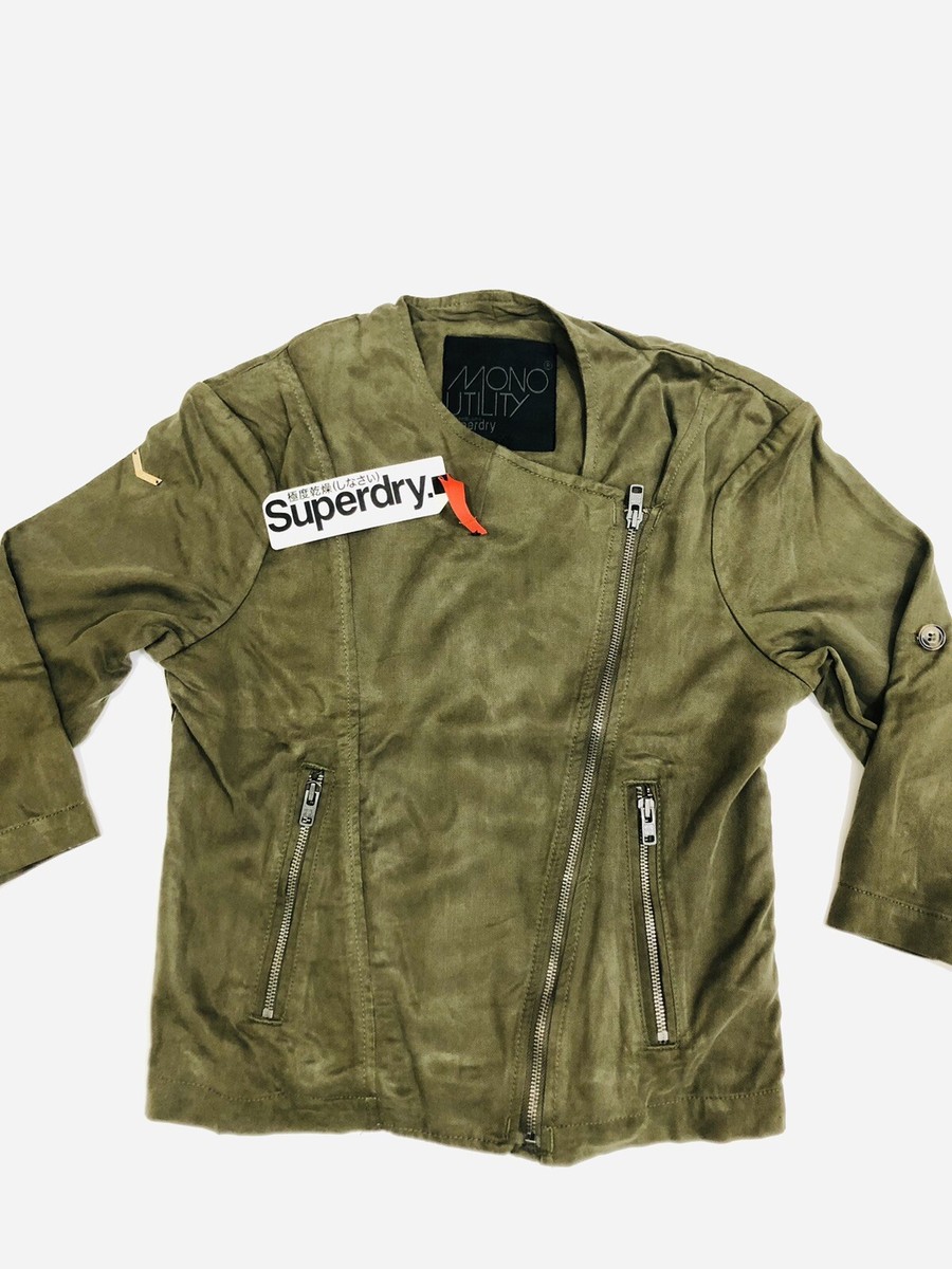 SUPERDRY WOMEN MONO UTILITY COLLARLESS BIKER BOMBER(RRP