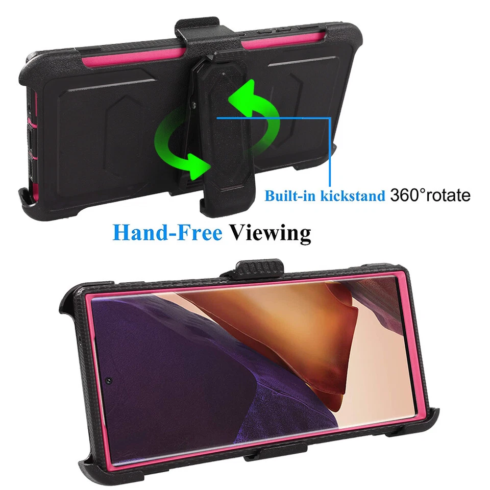 For Samsung Galaxy Note 20 Ultra/Note 20 Holster Clip Hard Kickstand Case Cover - Image 4 of 4