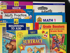 Lot of 7 Grade K-2 Math Workbooks, Very Good Condition