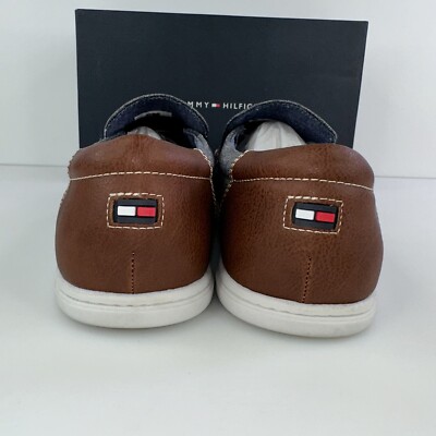 TOMMY HILFIGER Mens Gray Linen Stretch Carlid Round Toe Slip  display picture 1