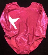 Zaclotre Leotard Dance Girls Pink Star Logo Long Sleeve Size Check Pictures