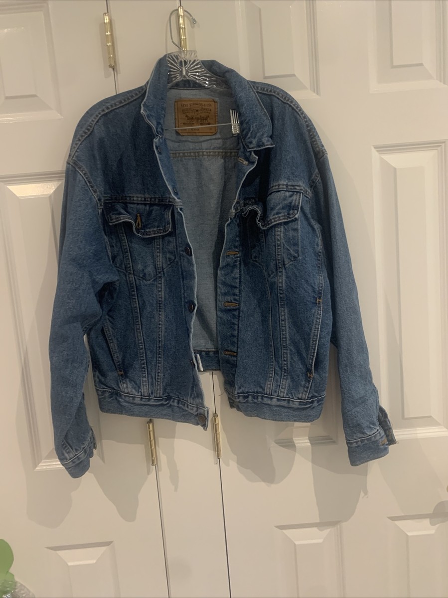 Vintage Levi's Strauss Denim Jacket 57598 XL Made in USA Blue