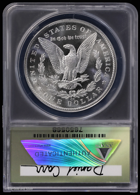 2021-CC Dan Carr Silver Eagle/Morgan $ O/S on USA Token ANACS MS