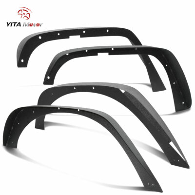 Fender Flares Flat Style for 07-18 Jeep Wrangler JK JKU Unlimited 2/4 Door Steel