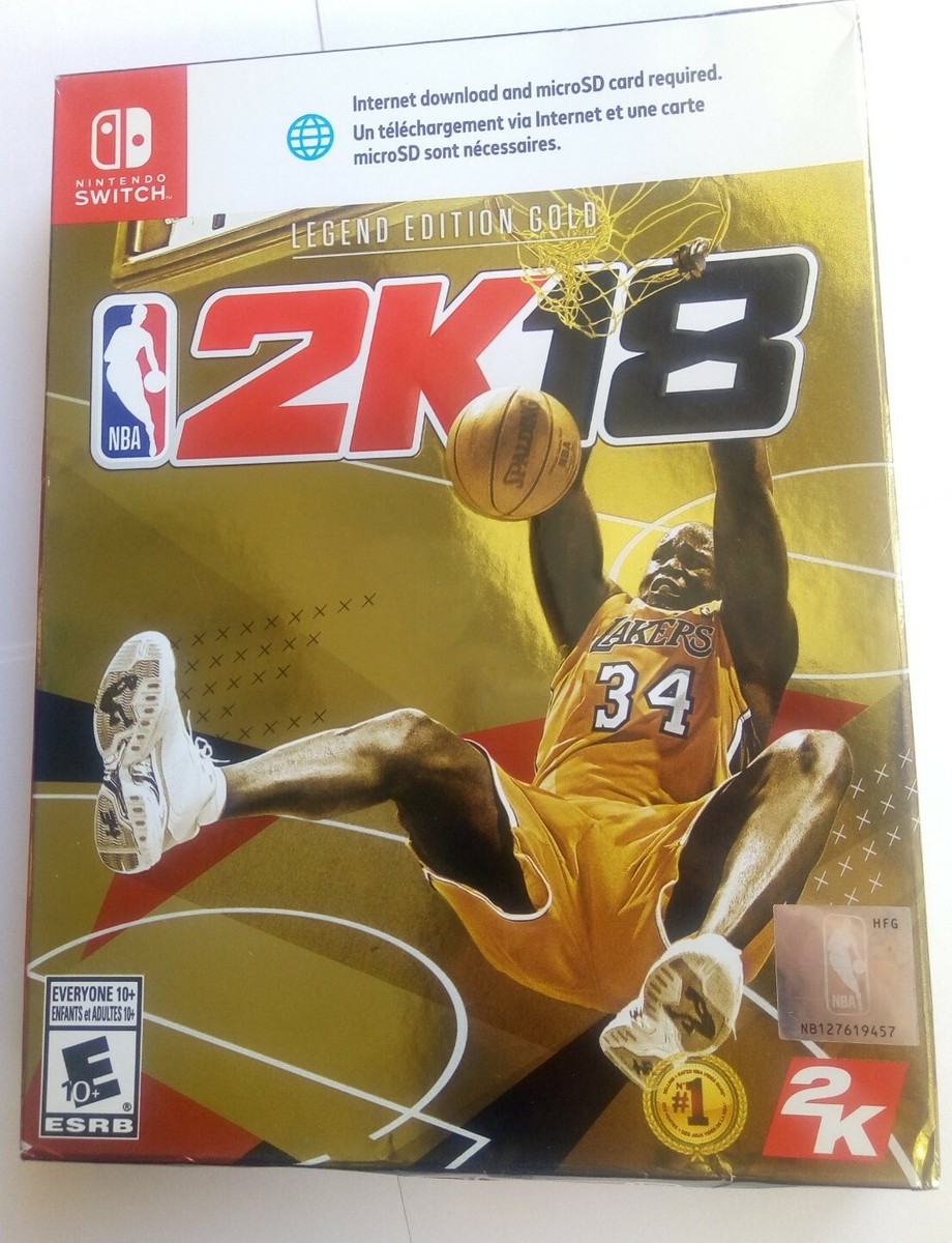 NBA 2K18 *LEGEND EDITION GOLD* Box Set (Nintendo Switch) New
