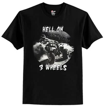 Black Honda ATC 3 Wheeler T-shirt Hell on 3 Wheels 350X 250R 200X Big Red S-3XL