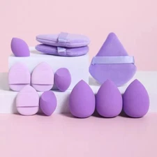 12-Piece Makeup Sponge Set - Beauty Eggs, Powder & Air Cushion Puffs - All-in-On