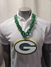 New NFL Green Bay Packers Fan Chain Necklace Foam FREE Shipping!!