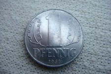 DDR Pfennig von 1968  Gl&uuml;ckspfennig f&uuml;r 1968 - Geborene  Geschenk Erinnerung
