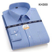Mens Dress Shirts Formal Business Long Sleeves No Iron Plaids Casual Shirts Top