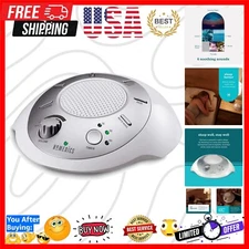 SoundSleep White Noise Sound Machine, Silver, Small Travel Sound Machine with...