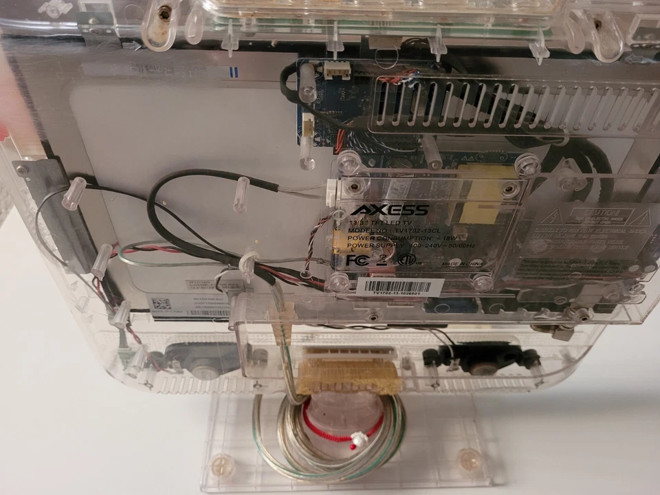 Axess 13" Clear See Through LED Color TV Tv-1702-13CL Works! Prison Detention - Image 3 of 4