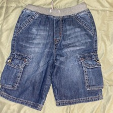 Kids Unisex Guess USA Cargo Style Shorts Denim Jean Shorts Youth Size 6 100 Cot