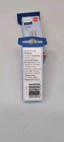 Philips Work Light & Security 100Watt T3 RSC Light Bulbs 2x2-pack 4 Bulbs Total - Picture 2 of 2