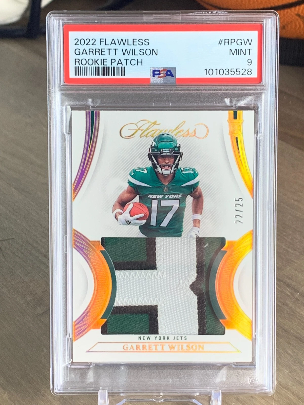 Garrett Wilson Panini Flawless Rookie Patches #RPGW Base