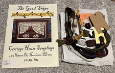 THE GOOD SHIPS - CARRIAGE HOUSE SAMPLINGS XSTITCH PATTERN + FABRIC & DMC FLOSS