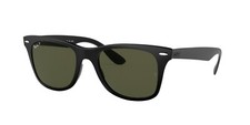 New Ray Ban Sunglasses RB4195 WAYFARE LITEFORCE 601S/9A MATTE BLACK/GREEN POLAR