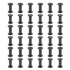 50 Sets Chicago Screws, 15mm l Galvanized Iron Chicago Screw Binding Post
