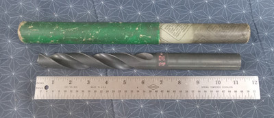 NOS 15/16 Precision Twist Drill Straight Shank High Speed Steel USA