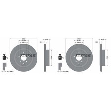 2x TEXTAR PRO BREMSSCHEIBEN 322mm INNENBELÜFTET HINTEN passend für NISSAN 350Z |