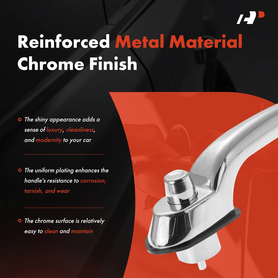 Bisel de mango exterior cromado A-Premium delantero izquierdo o derecho para Mack DM DMC DMM Foto 4 de 4