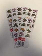 Lot of 5 booklet US Stamps (100 total) 2012 Bonsai Trees Scott # 4618-4622
