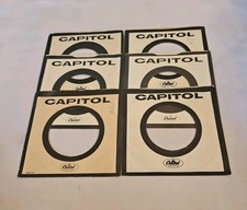 45 RPM 7" RECORD SLEEVES CO. SLEEVE 6 PACK SEE PHOTO Capitol Records SLV382