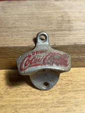Vintage Starr Drink Coke A Cola Bottle Opener Wall Mount Made in USA Coke~Metal
