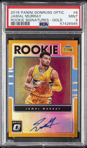 Jamal Murray [Gold] #6 2016 Panini Donruss Optic Rookie Signatures card