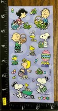 EASTER PEANUTS SNOOPY  FRIENDS HALLMARK, ONE SHEET BEAUTIFUL STICKERS