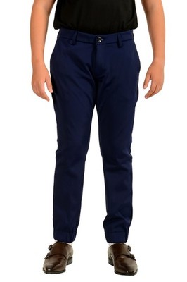 Scuderia Ferrari Men's Navy Blue Flat Front Casual Pants US 30 IT 46
