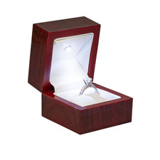 Novel Box Square LED Light Ring Box Luxury Jewelry Gift Case in Multiple Colors