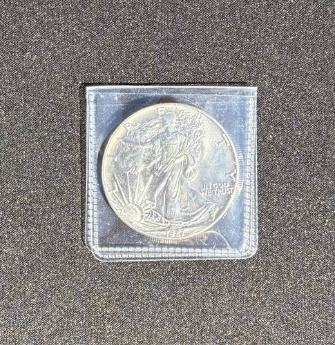 1987 Walking Liberty American Eagle 1oz .999 Fine Silver $1 Dollar USA