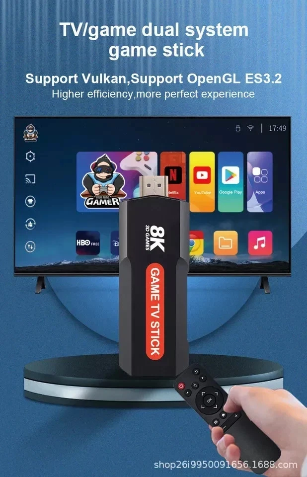 Console Portatile Game TV Stick 4K con 2 Joystick Wireless HDMI Retro Game 2025 - Immagine 4 di 4