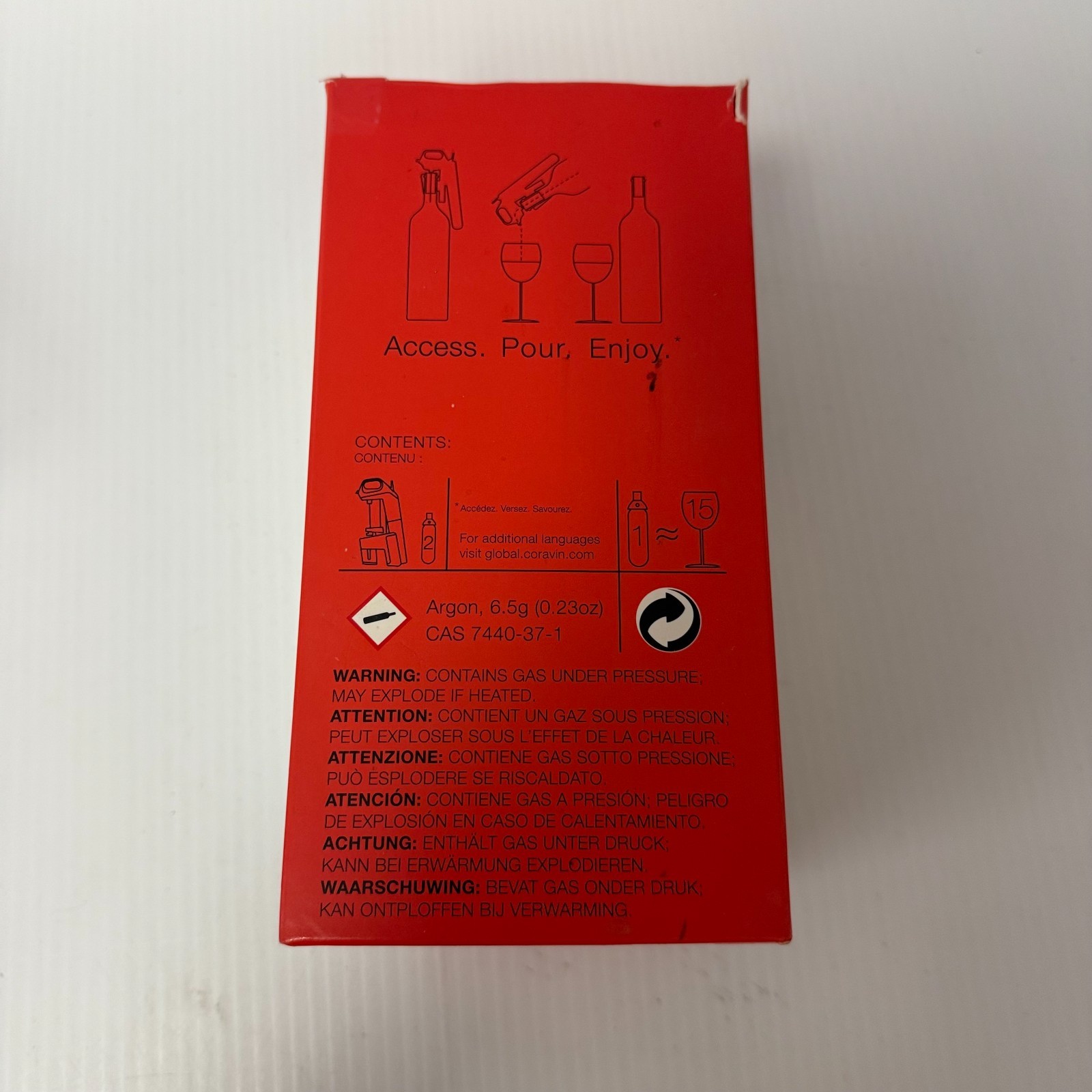 Coravin Model One Wine Preservation System With 2 Cartridges & Carrying Case New