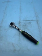 Snap-on Tools NEW GREEN 1/4" Drive Soft Grip Round Swivel Head Ratchet THNF72G