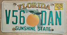 Florida V56 DAN 2005 License Plate Sunshine State