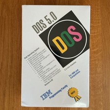 1992 Microsoft MS DOS 5.0 IBM 3.5 inch Diskettes IBM and Compatibles New Sealed
