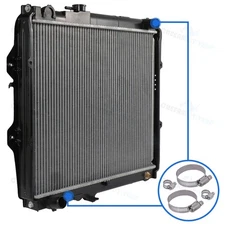 Radiator with Universal Oil Hose Clamps Kit for 1989-1995 Toyota 4Runner Pickup