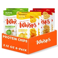 Whisps Cheese Crisps Variety Pack | Protein Chips | Healthy Snacks | Protein Sna