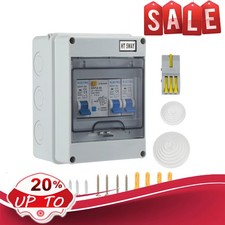 Mains Fuse Box FOR Motorhome MCB Consumer Unit 230V Double Pole RCD Box Mains
